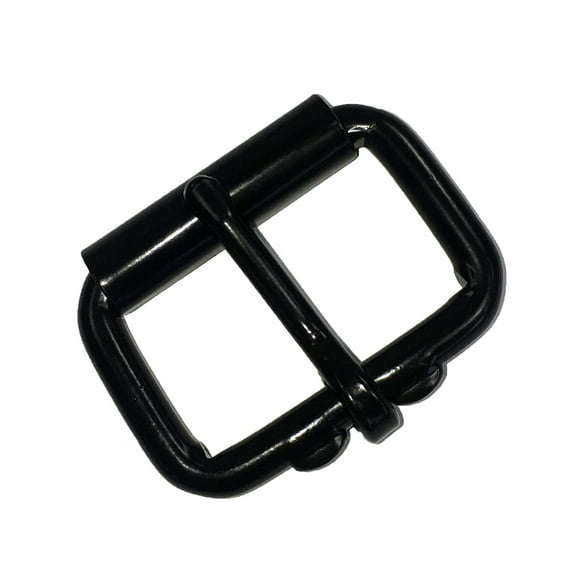 Roller Buckle 1-1/2&quot; (3.8cm) Black Plated Leather Craft Belt Buckle