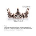thumbnail image 2 of Corona vintage barroca Diamante de imitación negro Reina Tiara Traje de fiesta de bodas Prom oso de fresa Electrónica, 2 of 3