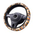 thumbnail image 3 of DouZhe Cute Colorful Cat Paws Prints Steering Wheel Cover, Universal 15 inch Anti-Slip Odorless Elastic Car Steering Wheels Cover for Women Men, 3 of 7