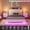 FULL Off-white, variant on Upholstered Platform Bed with LED Headboard & USB Charging – Floating Modern Bed Frame, Wood Slat Support, No Box Spring Needed, Easy Setup