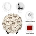 thumbnail image 4 of Picia Vintage Farm Pigs Pattern Bone China Decorative Plate – Wall Decor with Stand and Adhesive, Elegant Ornament for Living Room, Office, or Entryway-6in, 4 of 6