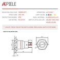 thumbnail image 4 of APIELE 16mm Latching Push Button Switch 12V Dc On Off Black Shell with LED Angel Eye Head for 063 Mounting Hole with Wire Socket Plug Self-Locking (RedBlack Shell), 4 of 4