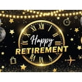 thumbnail image 3 of Golden Theme Happy Retirement Banner Star Design Decorative Balloons Confetti Pattern for Retirement Party Celebration Event, 3 of 7