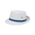 thumbnail image 2 of Top Headwear Packable Pork Pie Ribbon Bucket Hat - White - Small, 2 of 5