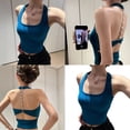 thumbnail image 2 of Padded Crop Tank Tops for Women Rhinestones Chain Hollow Back Halter Tops Sleeveless Shirts Summer Going Out Camisole, 2 of 17