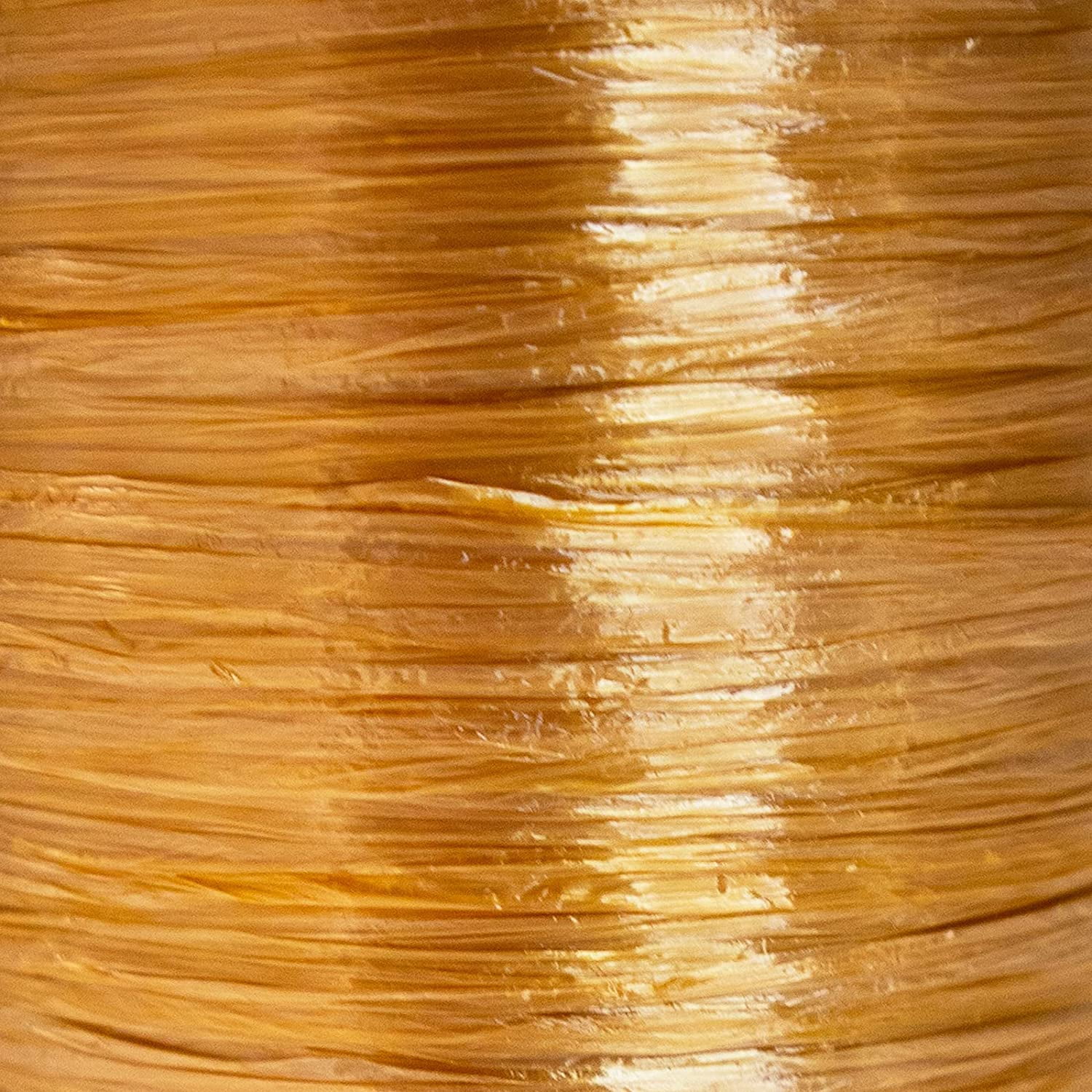 Pearlized Raffia Ribbon Roll 100 Yards for Kraft Packaging and Decoration (Gold)
