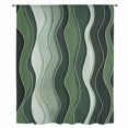 thumbnail image 2 of Green Ombre Sheer Curtains 54 Inches Long, Abstract Art Moire Ocean Waves Light Filering Curtains, Breathable Simi Curtain Privacy Drapes for Kitchen Bathroom Lightweight Small Window Treatment, 2 of 9