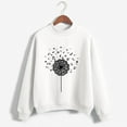 thumbnail image 2 of CEHVOM Mode Décontractée pour Femmes Imprimé Col Rond Manches Longues Amples Hauts Courts Blouse Chandails en Molleton Sans Capuche Liquidation, 2 of 5