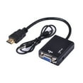 thumbnail image 1 of HDMI to VGA Adapter with 3.5mm Audio Output Video Converter for PC DVD TV and Projector, 1 of 4