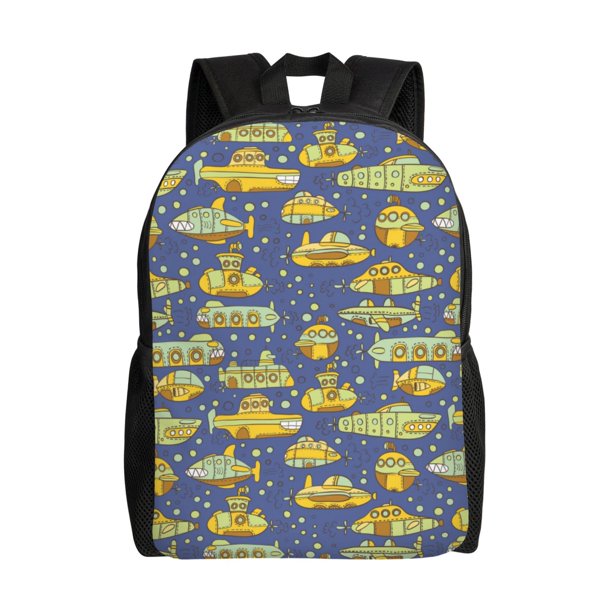 Easygdp Cartoon Submarines Mochila Versátil y Elegante: Comodidad, Almacenaje y Durabilidad para la Universidad, Trabajo, Viajes y Uso Diario