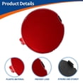 thumbnail image 4 of Ganchos de remolque de parachoques delantero izquierdo únicos de Unique Bargains KODO rojo para Mazda CX-3 2016-2021 No.D10J50A12A, 4 of 6