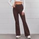 thumbnail image 4 of Leggings Herrnalise cálidos para mujer, pantalones acampanados deportivos de yoga de color sólido, informales, ajustados, de cintura alta elástica, de invierno, regalos para mujer, 4 of 8