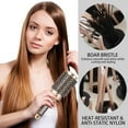 thumbnail image 4 of 3 Pcs Boar Bristle Round Brush for Blow Drying, Nano Thermal Ceramic and Ionic Tech Hair Brush for Curling and Straightening - Large，Medium and Small Round Brushes, 4 of 5