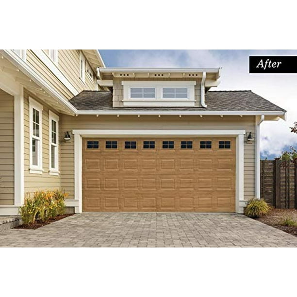Giani Decorative Magnetic Garage Door Window Panes Weather Resistant Ultra Strong 2 Car Black Walmart Com Walmart Com