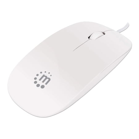 UPC: 0766623177627 | Manhattan Silhouette Optical Mouse – Three Buttons with Scroll Wheel  1000 dpi  White