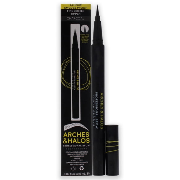 Lápiz de cejas Arches and Halos Punta de cerdas finas color carbón 0.02 oz