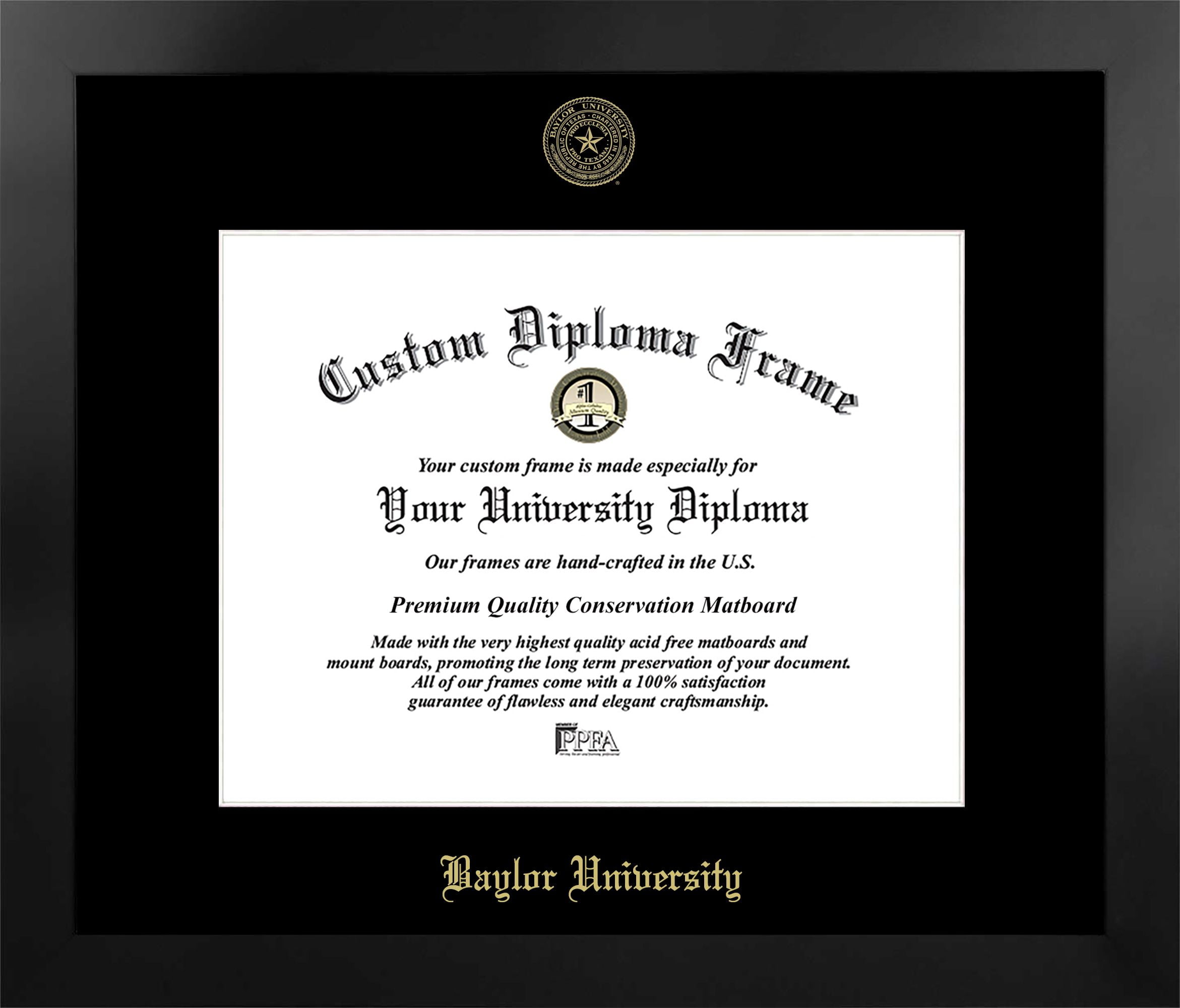 Campus Images Baylor University Bears Gold Embossed Diploma Frame 