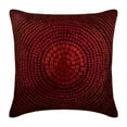 thumbnail image 1 of The HomeCentric Housse de Coussin Rouge Foncé à Paillettes Taies Euro Housse Lot de 2 26x26 Pouces (65x65 cm) Taie Euro en Soie Carrée Paillettes Rouges Taies Euro Housse Maison Salon Cercles Pois Paillettes - Pois de Cheer, 1 of 3