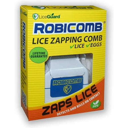 LiceGuard RobiComb Electronic Lice Zapping Comb for Lice & Nits 1 Ea 6 Pack
