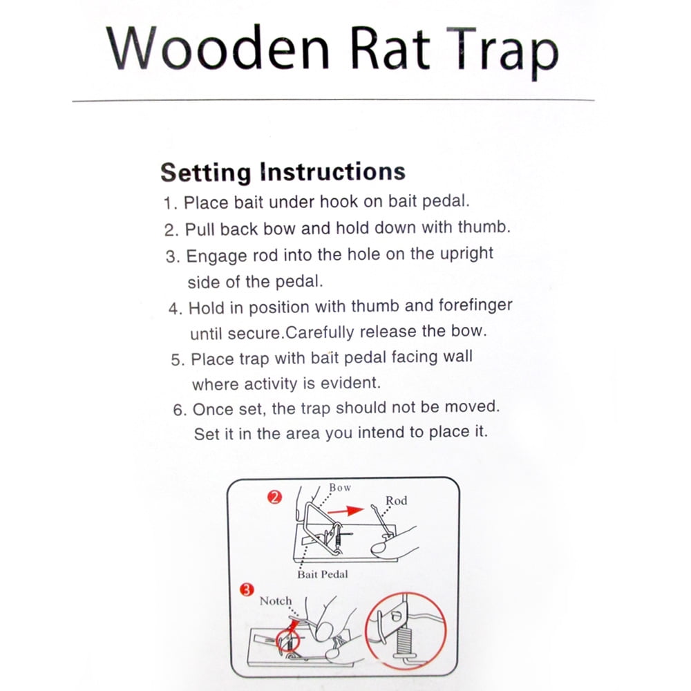 Rat Mouse Snap Trap Reusable Spring Metal Pedal Rodent Pest