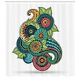 thumbnail image 3 of Ambesonne Leaf Shower Curtain, Floral Zentangle, 69"Wx84"L, Multicolor, 3 of 3