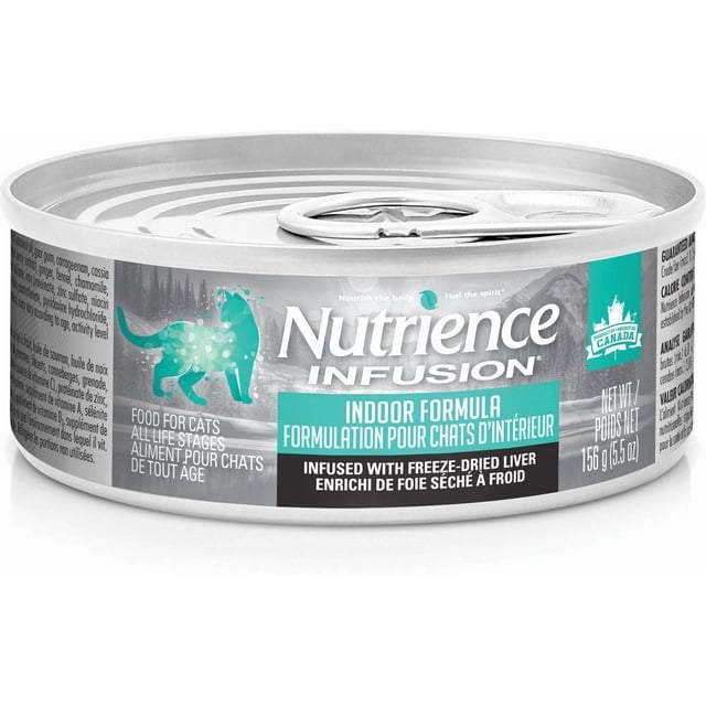 Nutrience Infusion Pate, Formule d'Intérieur Nourriture Humide pour Chat, Boîte de 156 g, Caisse de 24