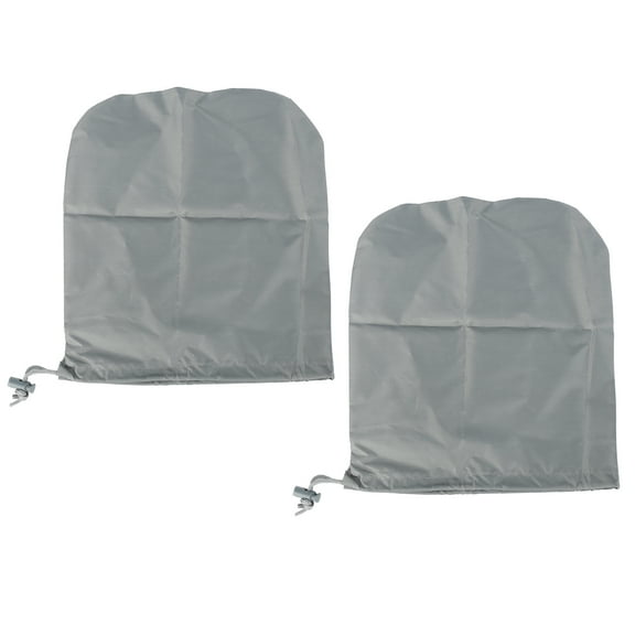 Pair Durable Gray Rear Side View Mirror Cover Bag Protector Accessories for Car Vehicle
