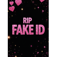 thumbnail image 4 of Glittery Pink RIP FAKE ID Banner Backdrop Decor for Party Celebrations Photo Props Event Decorations Backgrounds, 4 of 4