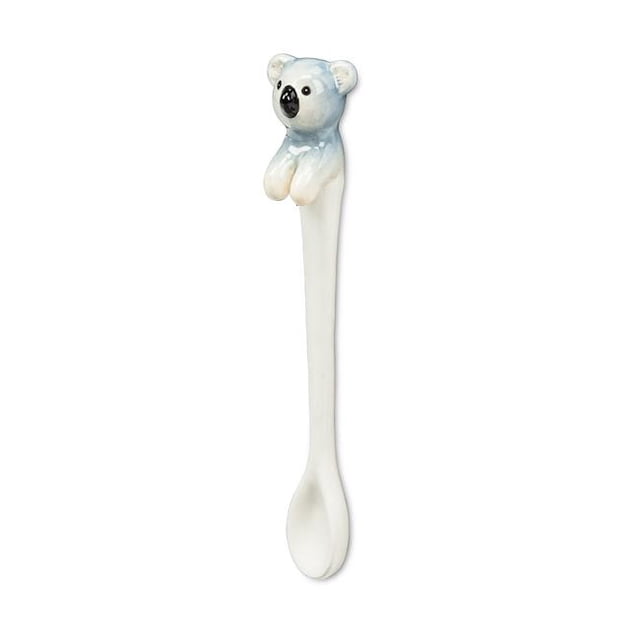 Abbott Collection AB-27-STIR-KOALA 6 in. Koala Hanging Spoon, White & Grey