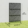 thumbnail image 3 of Outsunny Outdoor Privacy Screen, Freestanding Outdoor Divider, Black, 3 of 10
