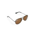 thumbnail image 3 of Walleva Pilo Sunglasses With Aluminum Alloy Frame - Multiple Options Available (Black Frame + Brown Lenses + Black Rubber), 3 of 5