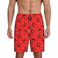 thumbnail image 1 of Vsdgher Coccinelles Rouges sur Imprimé à Pois Blancs Shorts de Pyjama pour Hommes Bas de Détente Shorts de Sommeil Taille Élastique Shorts de Pyjama Légers avec Poches-3TG, 1 of 6