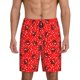 thumbnail image 1 of Balery Red Ladybugs On White Dotted Pantalones cortos de pijama de punto de algodón para hombre con cinturilla y bolsillos-Medium, 1 of 6