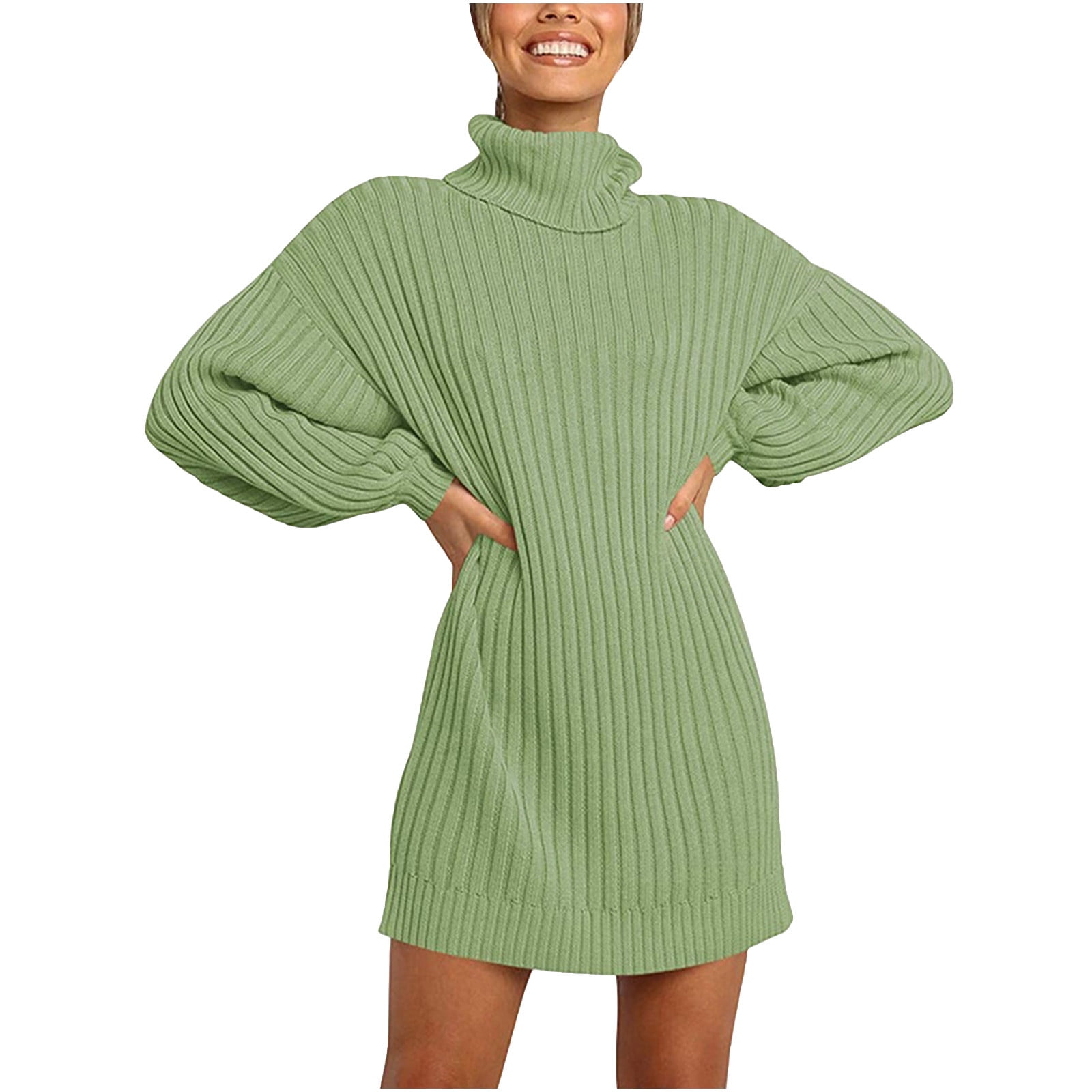 Ikevan Women Solid Long Sleeve Sweater ...