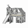 thumbnail image 3 of JACKPOT Solid Wood Prince & Princess Low Loft Twin Bed in Gray/Gray Camo, 3 of 6