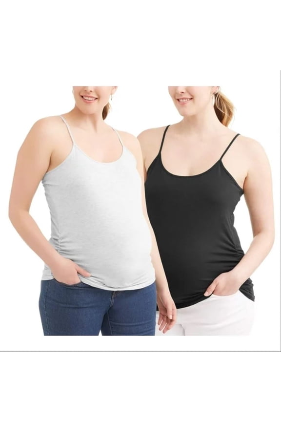 Maternity Side Ruched Cami 2pk