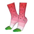 thumbnail image 5 of Bingfone Watermelon Prirnt Women's Men's Fun Pattern and Solid Crew Socks-1 Pair Pack-Cool & Classic Novelty Design Gifts, 5 of 7
