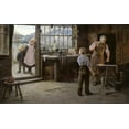 thumbnail image 2 of Bannerman, Hamlet 24x16 Gold Ornate Wood Framed with Double Matting Museum Art Print Titled - His First Day at Work - Child Apprentice with Blacksmith, 2 of 4