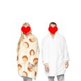 thumbnail image 3 of goowrom Family Cartoon Digital Printing Lamb Wool Warm Hooded Blanket, 3 of 10