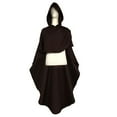 thumbnail image 5 of LEKODE steampunk costume for woman capes for adults cloak with hood women waterproof cloak Hooded Medium Women Cape Vintage Overcoat Fashion Button Cloak Woolen Coat Cloak Coffee S, 5 of 6