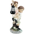 thumbnail image 5 of Northlight LED Solar Lighted Boy and Girl with Lantern Outdoor Garden Statue - 19.5", 5 of 9