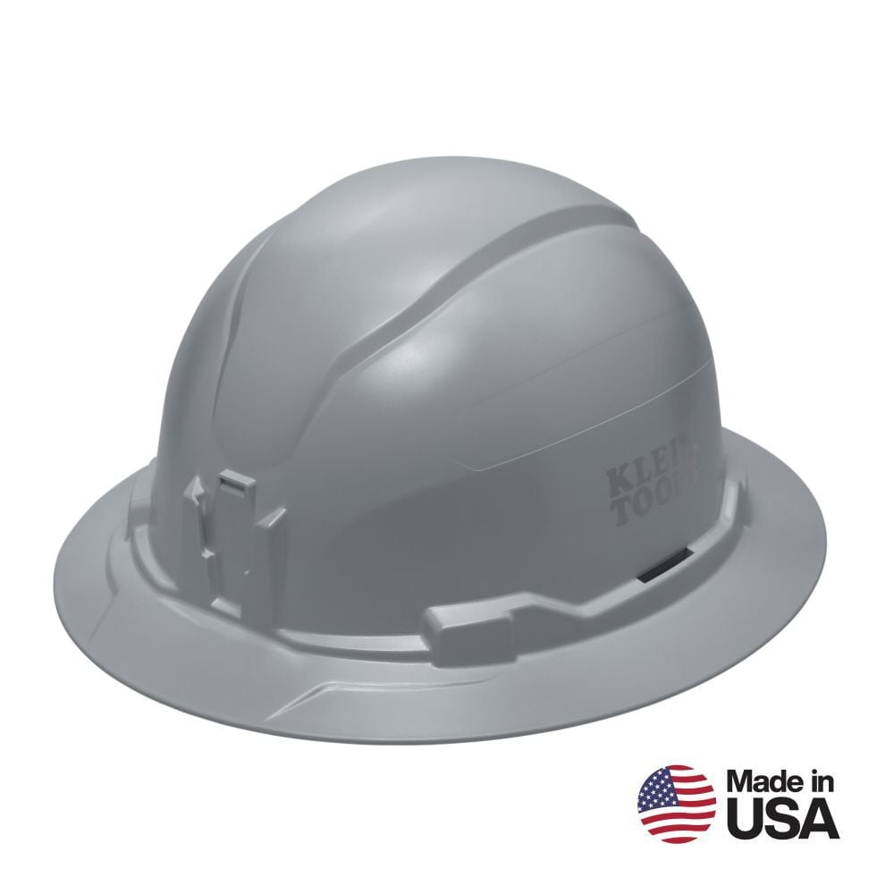 Klein Tools Full Brim Style Non-Vented Hard Hat Gray