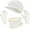 White, variant on 3-Pieces Winter Hat Gloves Scarf Set, Knit Warm Beanie Hat Neck Warmer Touch Screen Mittens for Women