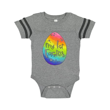 

Inktastic My !st Easter Rainbow Easter Egg Gift Baby Boy or Baby Girl Bodysuit