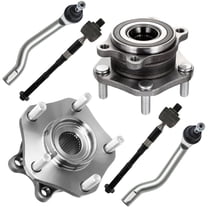 Detroit Axle - Front Wheel Bearing Hubs Tie Rods for Nissan Rogue Sport Qashqai, 2 Wheel Bearing and Hubs 4 Inner Outer Tie Rods Replacement