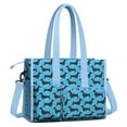 thumbnail image 2 of Teacher Tote Bag,Blue Dachshunds Dog Teacher Utility Tote Bag,Large Work Tote Bags for Women with Multiple Pockets,Top Zipper Closure,13.8x10.6x6.7 Inch, 2 of 3