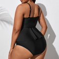 thumbnail image 5 of Sngxgn Women Swimsuit Bathing Suit Deep V Neck Crisscross Back Adjustable Strap(Black,XXL), 5 of 9