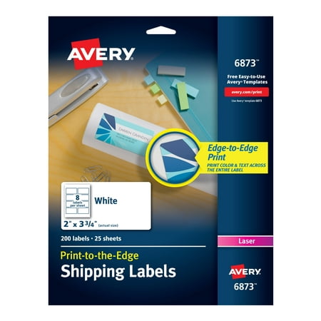 Avery Print-To-The-Edge Labels for Laser Printers, 2 x 3.75 Inches, 200 Labels per Pack (Best Way To Print Shipping Labels)