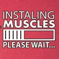 thumbnail image 5 of Wild Bobby Installing Muscles Please Waitâ€¦ Gym/Workout Men Premium Tri Blend Tee, Vintage Red, Medium, 5 of 5