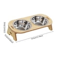 thumbnail image 2 of Barhoo Elevated Slow Feeder Dog Cat Bowl Stainless Steel 2 in 1 Raised Pet Food Water Bowl Stand Neck Protecting Anti Slip Digestive Health Eating Station for Small Medium Dogs Cats, 2 of 2